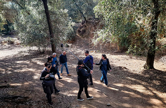 Grabación en la Garriga del testimonio del paciente recuperado en Instituto Hipócrates