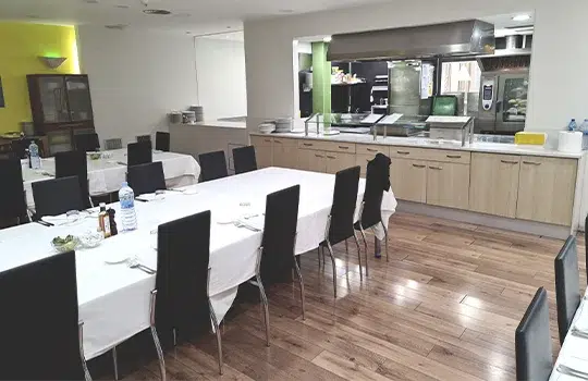 Comedor de la clínica de ingreso Instituto Hipócrates